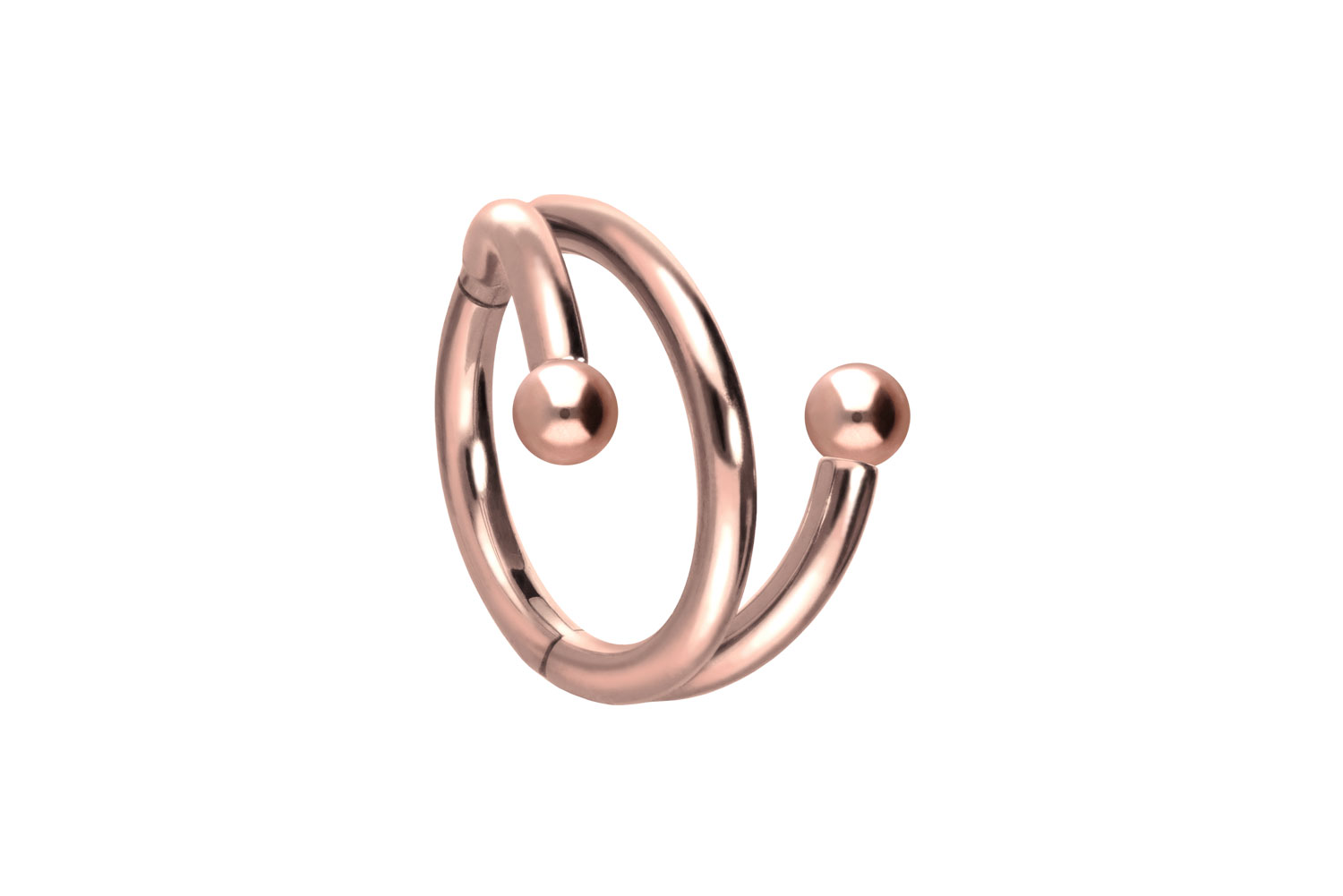 Titan Segmentring Clicker Piercing mit Innengewinde 3 RINGE + 2 KUGELN